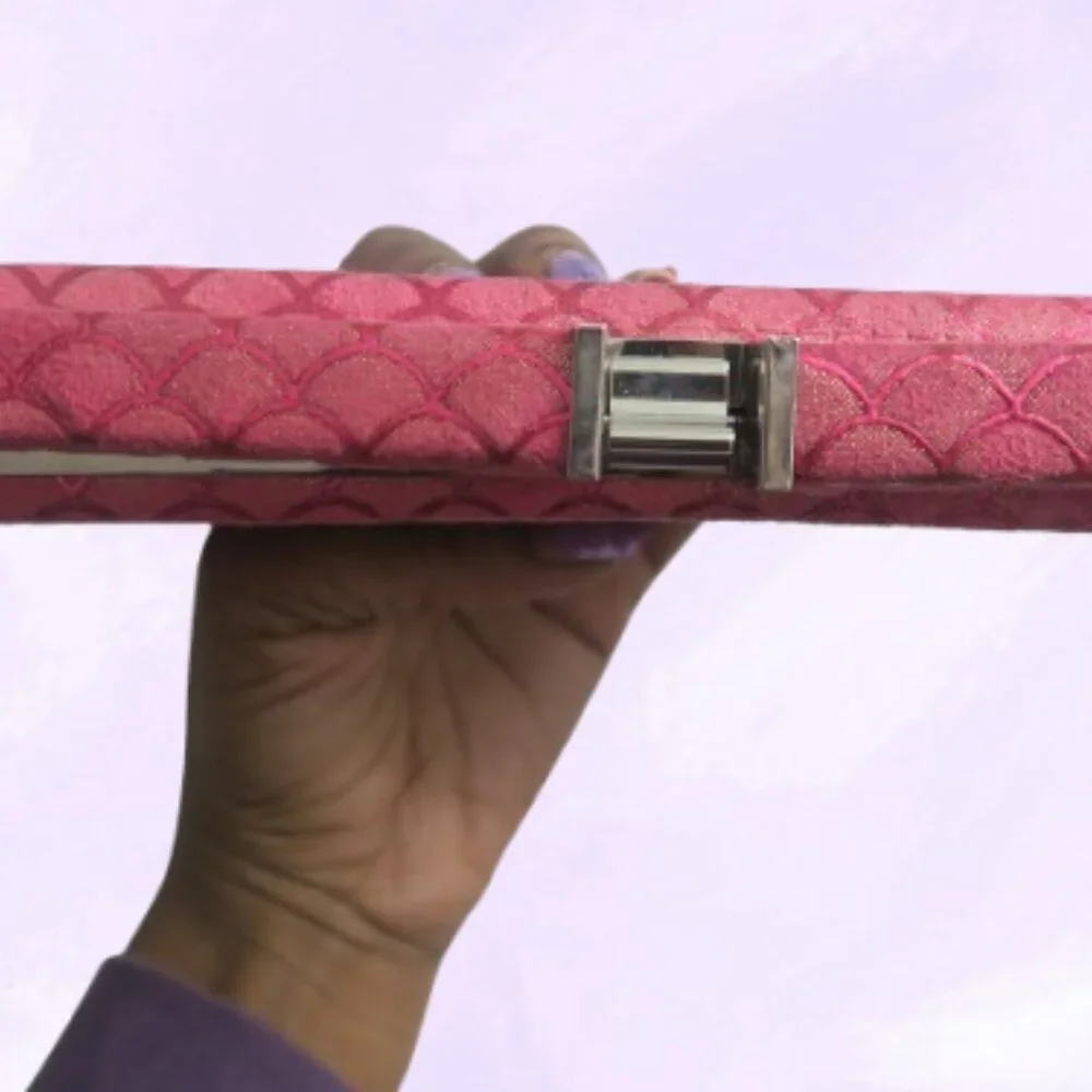 Expressions NYC purse bag jewelry strap clutch in pink size OS one size.